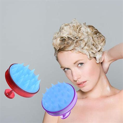 1 Pcs Spa Slimming Massage Brush Silicone Head Body Shampoo Scalp