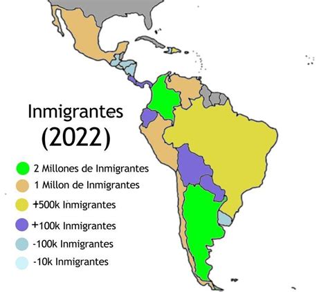 Paises De America Latina Con Mayor Cantidad De INMIGRANTES Inmigrantes Actividades Para