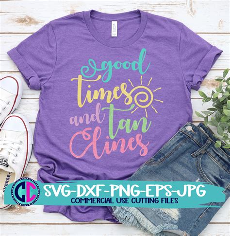 summer svg good times and tan lines svg vacation svg beach svg