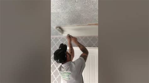 Glittered Ceilings And Walls Metallic Silver Glitter Ceiling Youtube