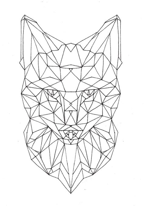 Stephscarborough Geometric Fox Face Unfinished Geometric Face