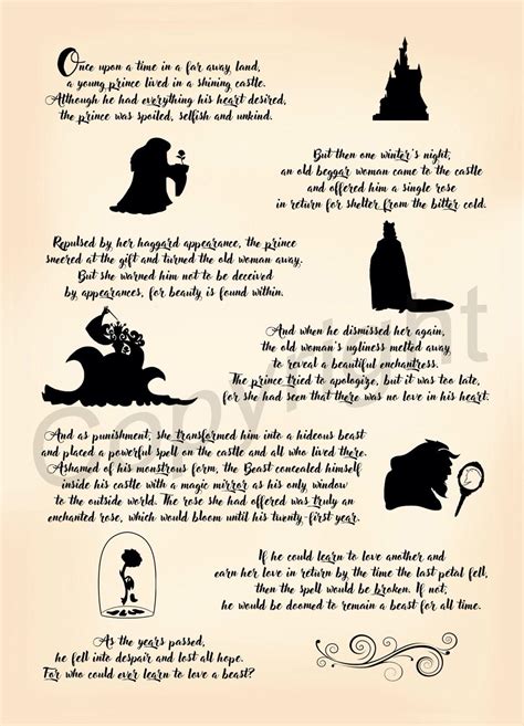 Beauty And The Beast Prologue Story Art Print Etsy Australia