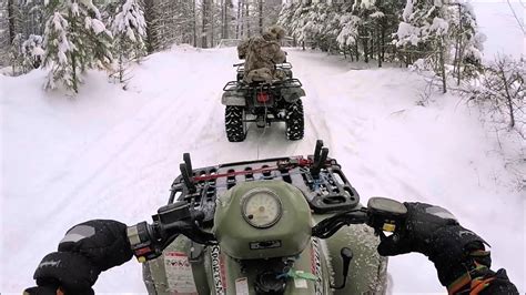 Crash Atv Winter Ride Gopro Pov Youtube