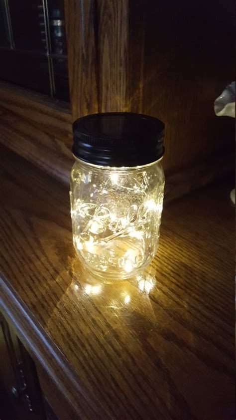 Mason Jar Solar Fairy Light 10 Led Soft White Angel Lights