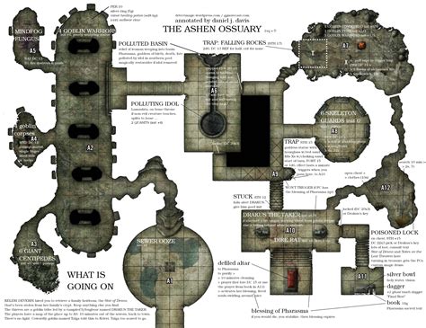 Annotated Ashen Ossuary Ux Enhanced Map Of First Pathfinder 2 Playtest