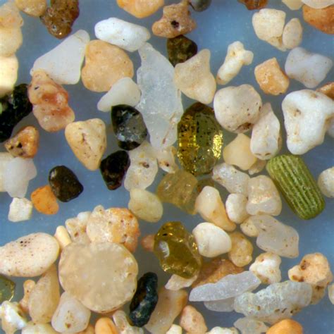 Sand Under A Microscope Magnified Sand