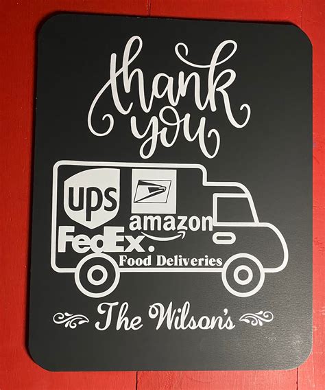 Delivery Driver Thank You Sign Thank You Sign Chalkboard Etsy