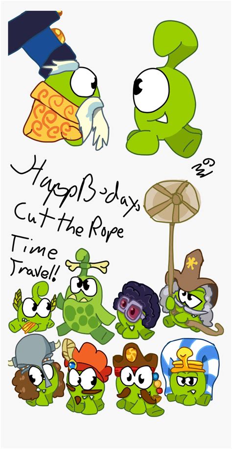 Nomlechicken Cut The Rope Time Travel Characters Hd Png Download