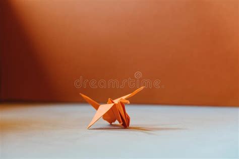 Orange Origami Bird A Bird Made Of Paper Origami Stock Photo Image