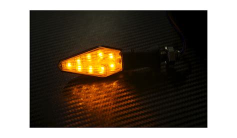 Pair Of Universal Led Turn Signals With White Rear Light