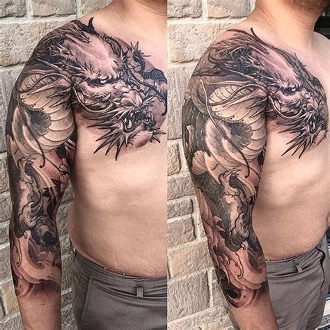 Tätowierung Dragon sleeve tattoos Tattoo sleeve men Half sleeve tattoo