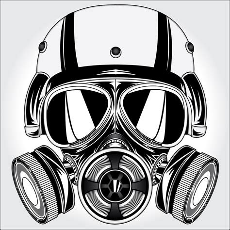 Gasmask Gas Mask Automotive Logo Skull Art