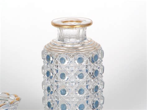 Soap Holder And Bottle In Baccarat Crystal Diamant Pierreries Bleu Ib05130 Bellamysworld