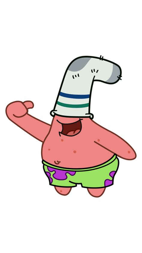 Spongebob Patrick With Sock On Head Sticker In 2021 Spongebob