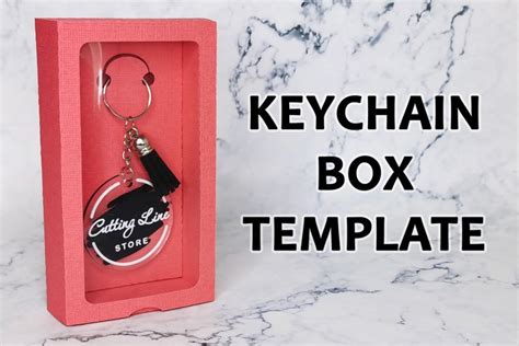 Keychain box template, Keychain display box svg (1880027) | Paper