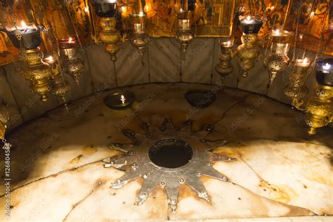The Birthplace Of Jesus Christ Marked With A Silver Star The Church