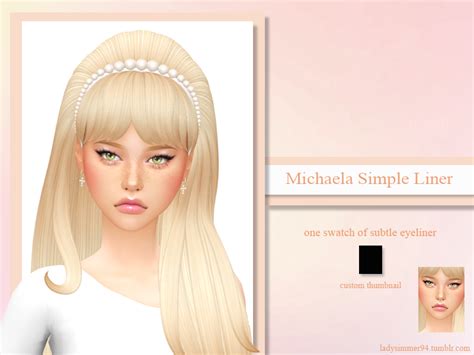 Michaela Simple Liner The Sims 4 Catalog