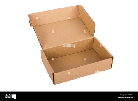 Open Empty Box Isolated On White Background Stock Photo Alamy