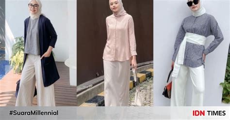 9 Inspirasi Outfit Hijab Ke Kantor Ala Nazlia Rahma