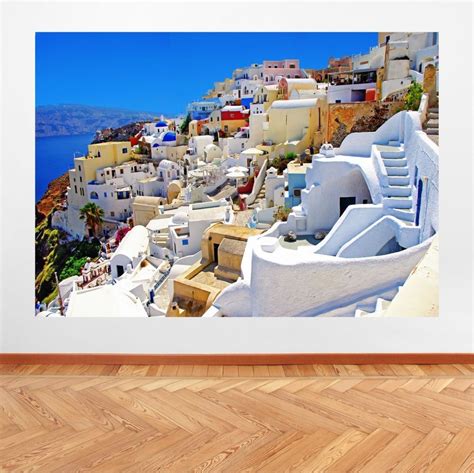 Amazing Santorini Island Greece Wall Art Print Picture Canvas Prints