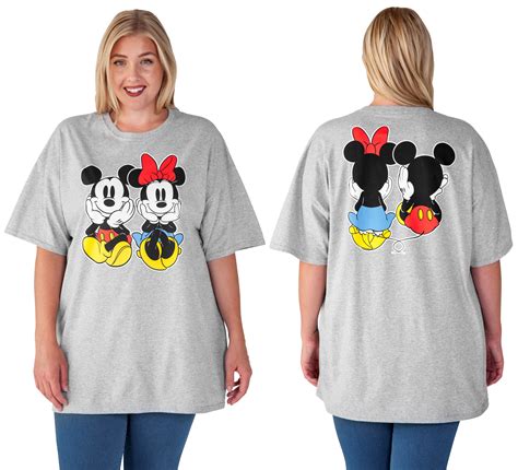 Disney - Disney Mickey & Minnie Mouse Women's Plus Size T-Shirt Front ...