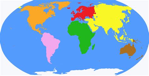 Free Downloadable Continent Map Planisferio Dibujo Ma