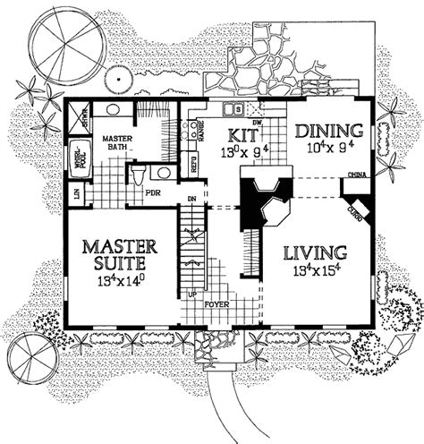 The main level of a cape cod floor plan usually features the primary living area equipped with a large, central fireplace—perfect for family or friend gatherings, especially on cold, wintry nights. Charming Cape House Plan - 81264W | 1st Floor Master Suite ...