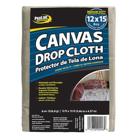 Proline 8 Oz Canvas 12 Ft X 15 Ft Drop Cloth In The Drop Cloths