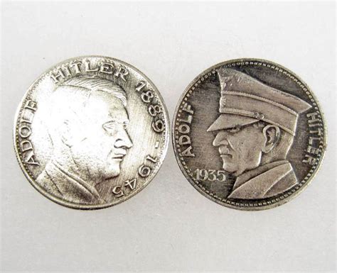 Lot Of 2 German Nazi Adolf Hitler Coins