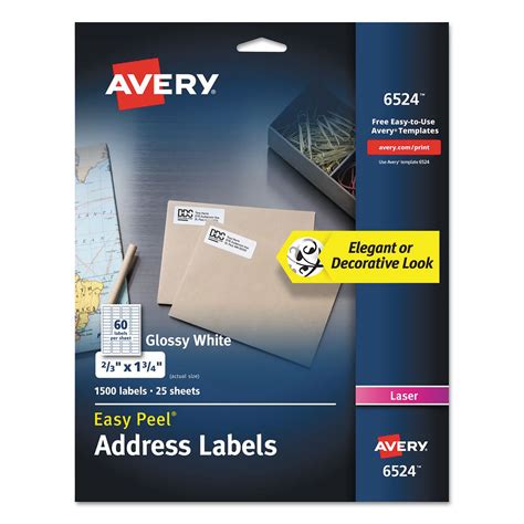Avery 08162 Easy Peel White Address Labels With Sure Feed Technology