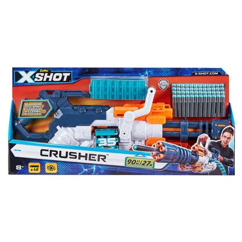 Zuru X Shot Excel Crusher Blaster With 48 Darts Slam Fire Auto Rotating