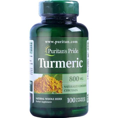 Curcumin importado do orgulho 800 mg 100 do puritano de cúrcuma dos eua