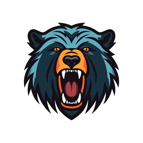Howling Bear Head Roar Hand Drawn Logo Design Illustration 25918006 Vector Art At Vecteezy
