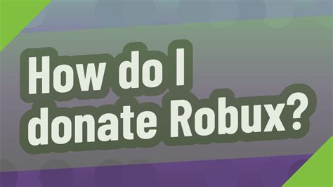 How Do I Donate Robux Youtube