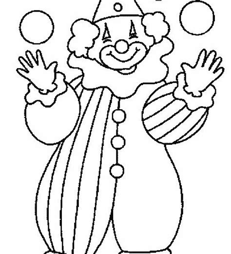 Happy Clown Coloring Pages At Free Printable