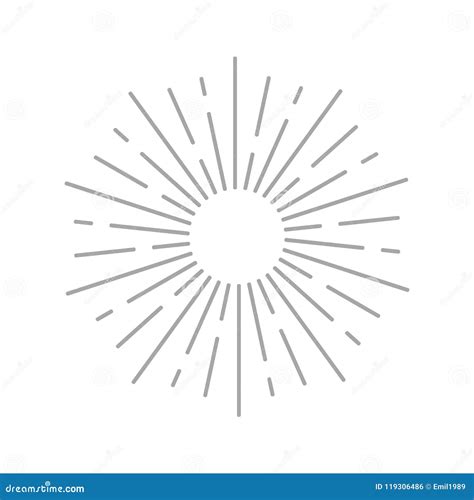 Sun Rays Icon Stock Vector Illustration Of Shape Light 119306486