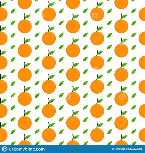 Seamless Pattern Of Fresh Citrus Fruit Stock Vector Illustration Of