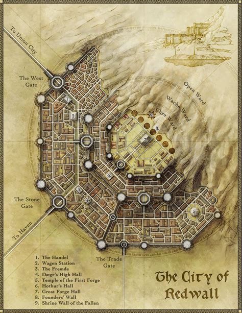 City Of Redwall Fantastic Maps