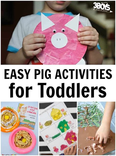 The first team to spell out the entire word scores a point. Easy Pig Activities for Toddlers - 3 Boys and a Dog - 3 ...