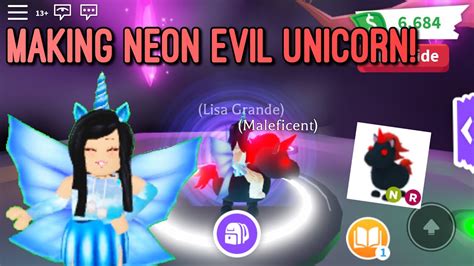 Roblox Adopt Me Neon Evil Unicorn
