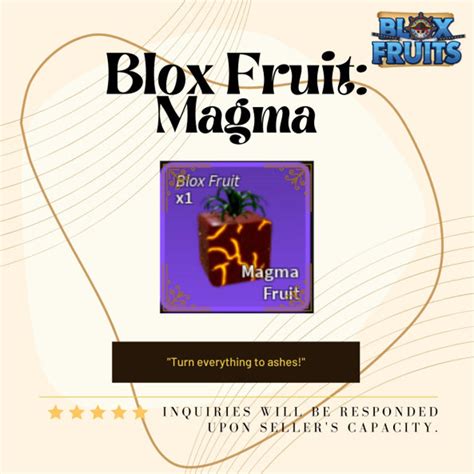 Magma Blox Fruits Read Description Etsy