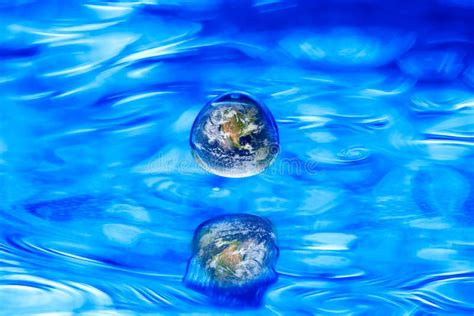 Earth Globe Water Drop Concept Stock Photo Image Of Clear Background