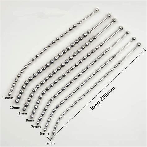 Stainless Urethral S 255mm Plug Long Sex Toys For Man Urethra Beads Male Stretches