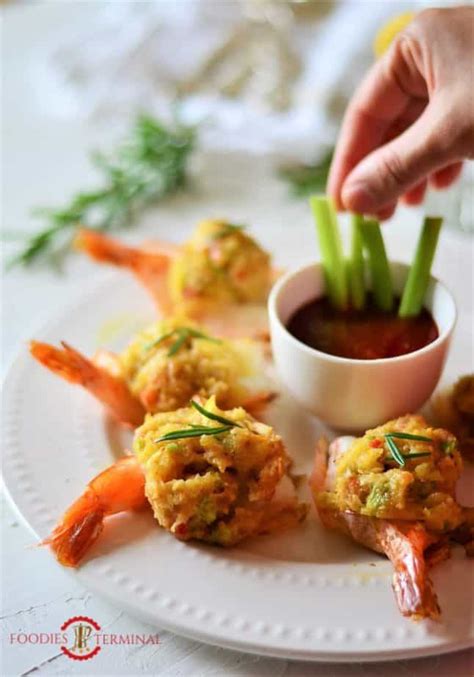 Easy Baked Stuffed Shrimp With Crabmeat And Ritz Crackers Foodies Terminal