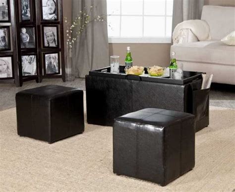 Coffee table to dining table. 35 Most Classy Leather Ottoman Coffee Tables | Ottoman ...