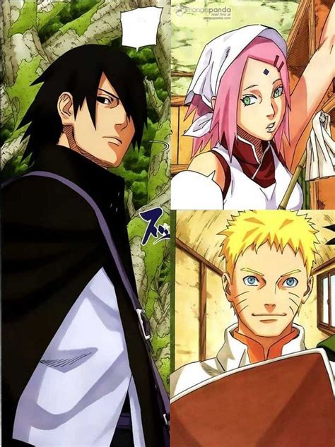 Team 7 Sakura And Sasuke Naruto Uzumaki Hokage Sasuke Sakura Sarada