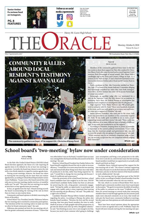 The Oracle October 2018 By The Oracle Issuu
