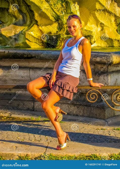beautiful girl in rome stock image image of italy female 160291741
