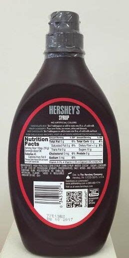 32 Hershey Chocolate Syrup Nutrition Label Labels Design Ideas 2020