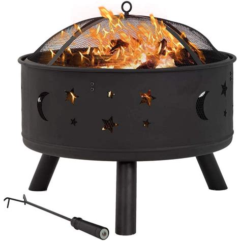 24 Fire Pit Portable Outdoor Firepit Wood Fireplace Heater Patio Deck